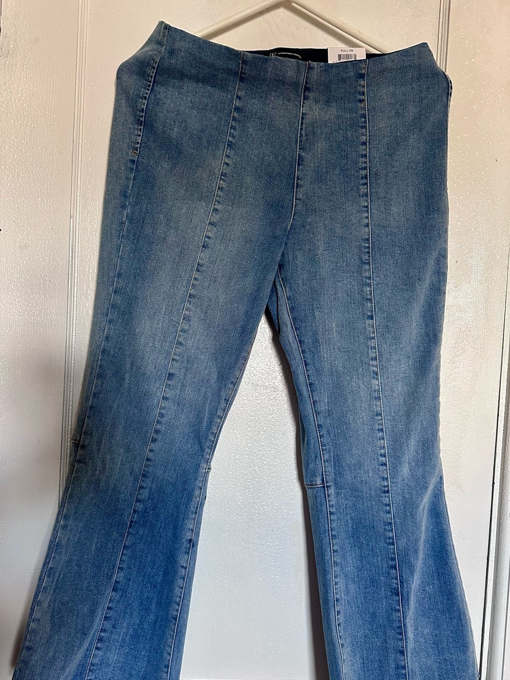 INC Women’s Mid Blue Stretch Flare Jeans